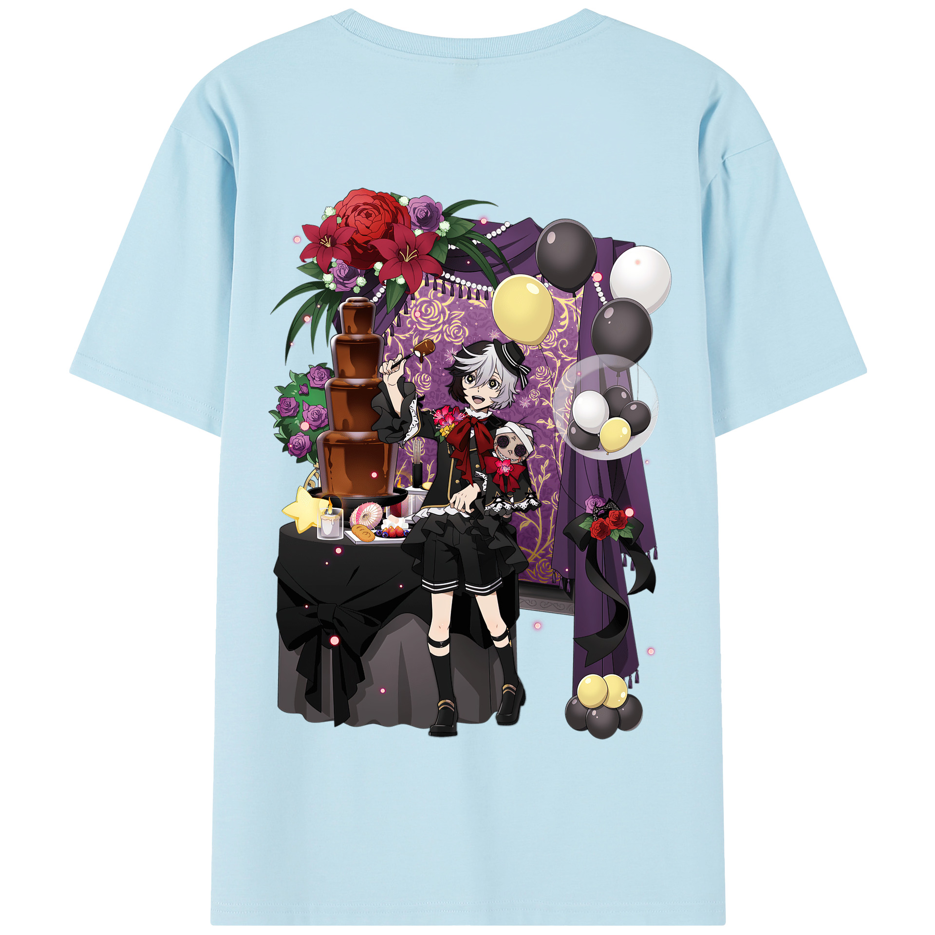 （画像用） 文豪ストレイドッグス Bungo Stray Dogs 綿100％半袖Tシャツ（背面プリント）